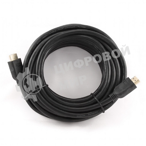 Кабель Cablexpert HDMI CC-HDMI4-10M, 19M/19M, v2.0, медь, позол.разъемы, экран, 10м, черный, пакет