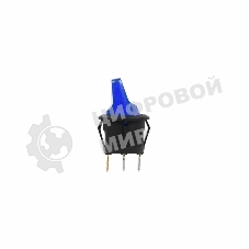 Выключатель клавишный Rexant круглый 250V 6А (3с) ON-OFF синий