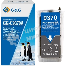 Картридж струйный G&G GG-C9370A фото черный (130 мл) для HP Designjet T610, T770, T790eprinter, T1300eprinter, T1100, T1100PS, T1120, T1120PS, T1200, T1200PS, T1200HDMultifunction, T2300eMultifunction
