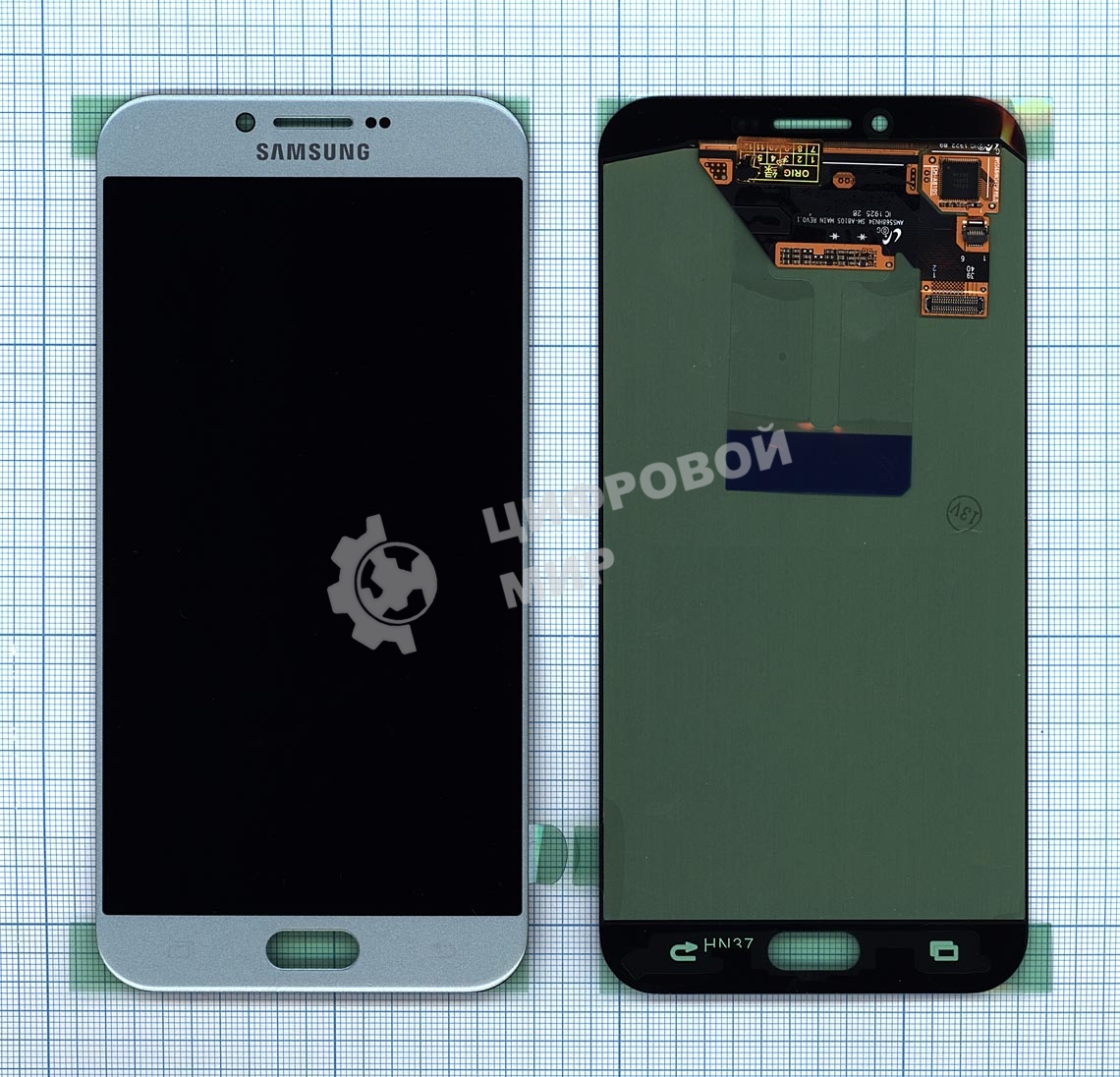 Дисплей для Samsung Galaxy A8 (2016) SM-A810F голубой