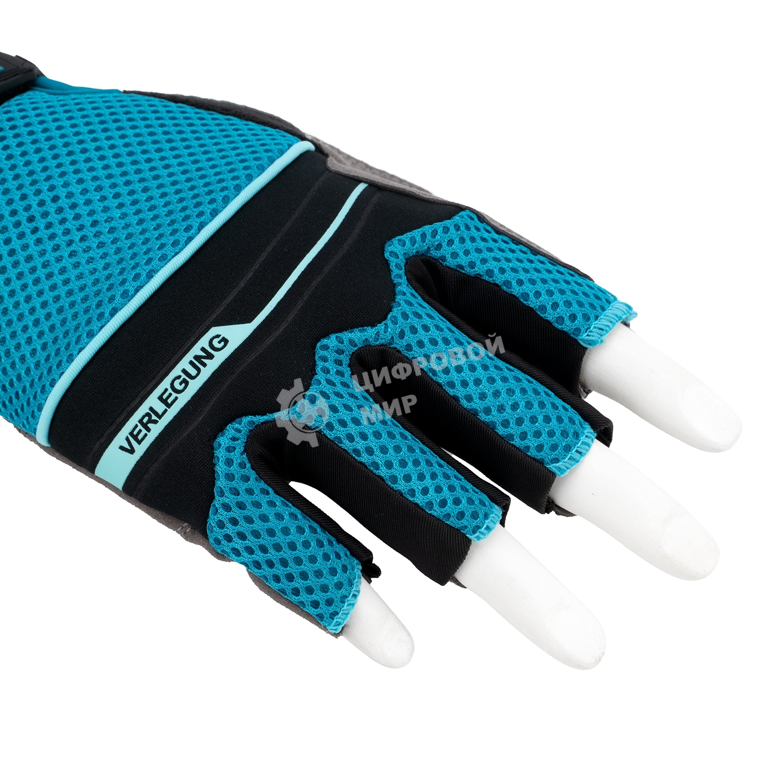 Перчатки комбинированные облегченные Gross открытые пальцы, AKTIV, размер L (9)