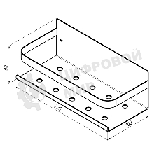 Кухонный органайзер Rexant настенный, монтаж без сверления, черный