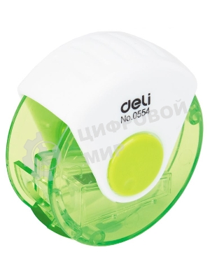 Точилка для карандашей ручная Deli E0554 1 отверстие пластик ассорти европодвес