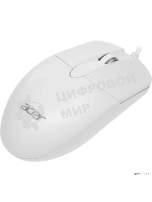 Мышь проводная Acer OMW300 белый, 1200 dpi, USB, кнопки - 3