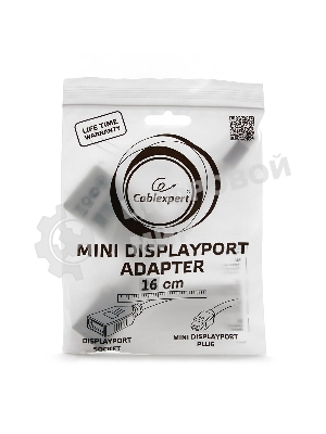 Переходник Gembird Переходник miniDisplayPort - DisplayPort, 20M/20F, 16см, белый