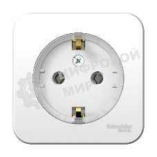 Розетка с/з без шторок, (тонкая) 16А, 250В, изолир. пластина SE Blanca наруж Бел