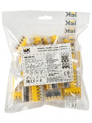 Клемма IEK СМК UKZ60-415-050 5x 0.2-0.4мм2 дл.19.2мм ш.30.4мм желтый (упак.:50шт)