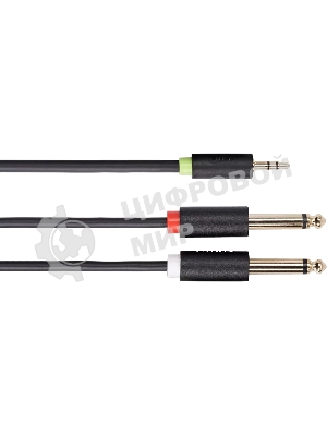 Кабель-адаптер 3.5ST(M)/2X6.35 ST(M), 1.5м, Telecom PRO <TAV6168-1.5M>