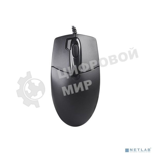 Мышь проводная A4Tech OP-730D черный, 1200 dpi, USB, кнопки - 4
