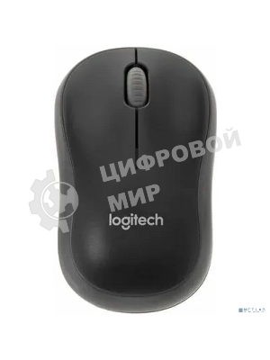 Мышь беспроводная Logitech M186 черный/серый, 1000 dpi, радиоканал, USB, кнопки - 3
