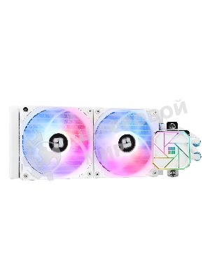 Водяное охлаждение для процессора Thermalright Aqua Elite 240 White ARGB V3 (240мм, White, ARGB/ Fans: 2x120мм, 66.17CFM, 25.6dBA, 1500RPM/ Pump height 53mm, 23dBA, 3300RPM, Rad thickness 27mm/ S: 1200, 1700, 1851, 2011, 2066, 115X, AM4, AM5)