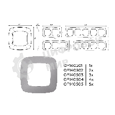 Рамка OMEGA Ecta (Сталь матовый) 1-ая OF140501