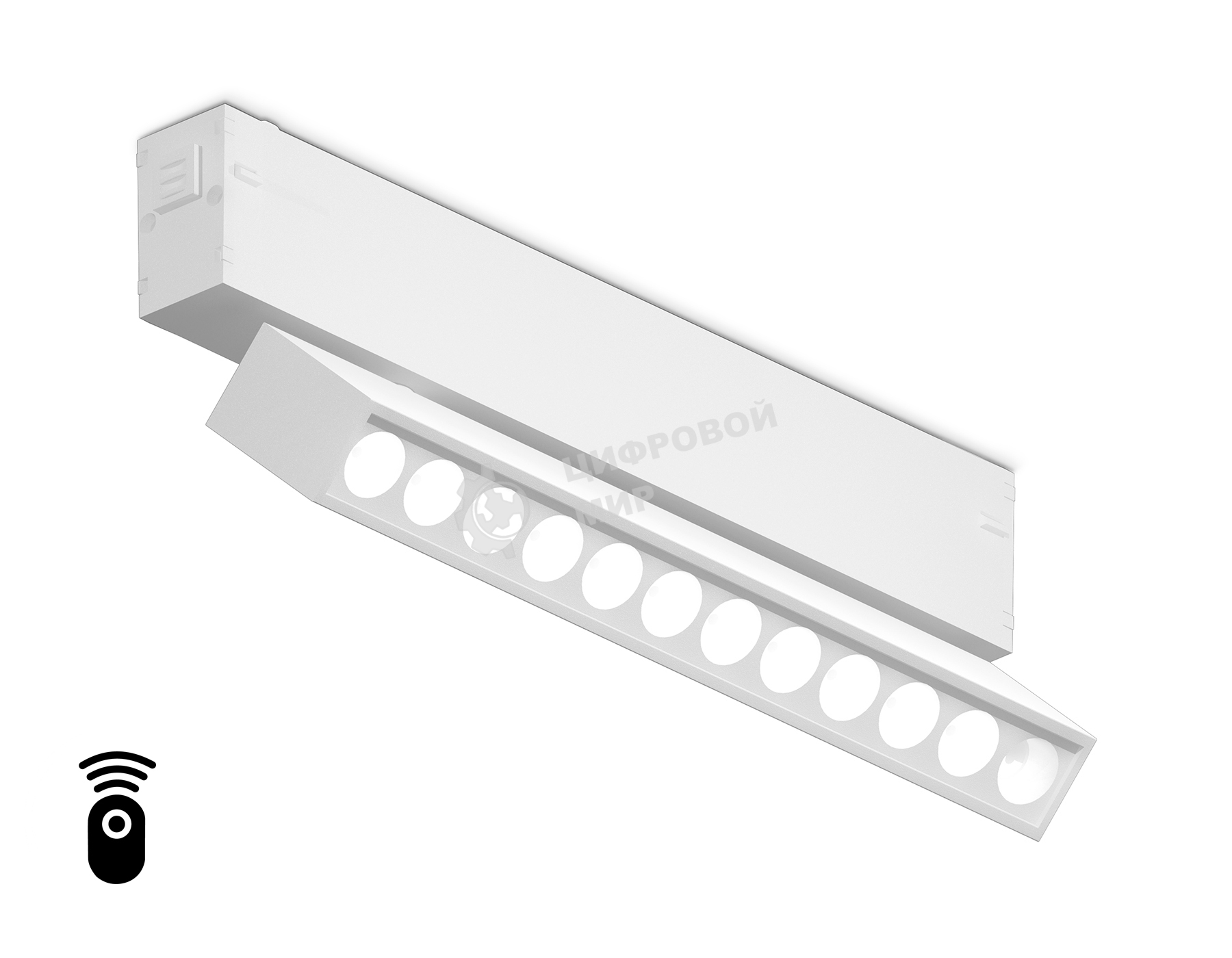 Управляемый светодиодный светильник для шинопровода Magnetic Ambrella light GL1341 WH белый IP20 12W 3000K-6400K 220V 24° 232*25*112 (Без ПДУ)