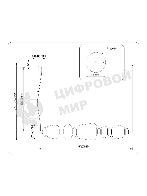 Светильник Ambrella light LH53176 SB/WH бронза/белый 26W 3000K 960*170*1230