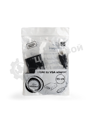 Переходник HDMI-VGA Cablexpert A-HDMI-VGA-04, 19M/15F, провод 15см