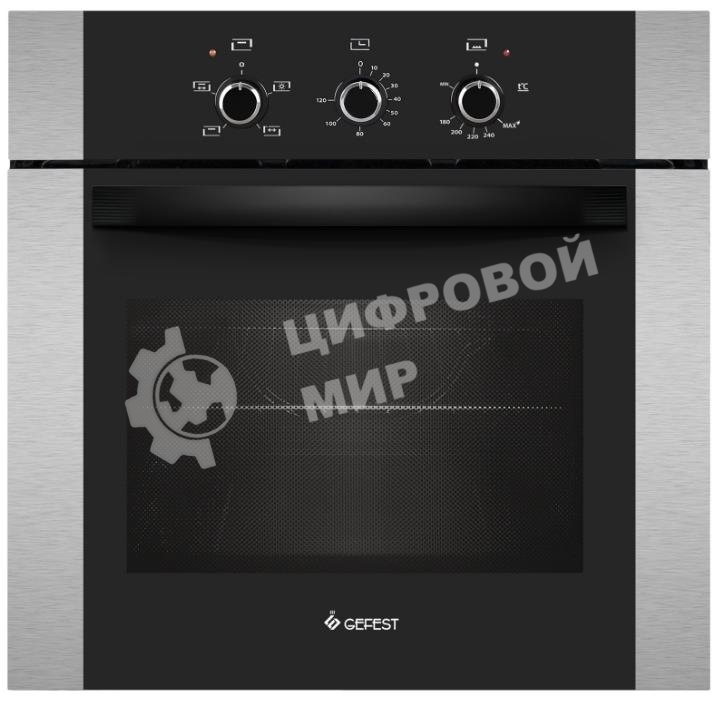 Духовой шкаф Газовый Gefest ДГЭ 621-01 Н3 нержавеющая сталь, встраиваемый