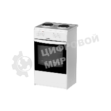 Плита электрическая Darina S EM 521 404 W белый/черный, конфорок 2 шт, духовка 45 л, 50 см x 85 см x 41 см