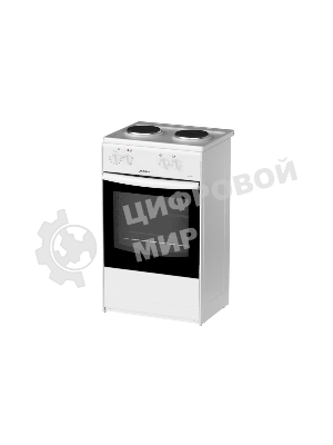 Плита электрическая Darina S EM 521 404 W белый/черный, конфорок 2 шт, духовка 45 л, 50 см x 85 см x 41 см