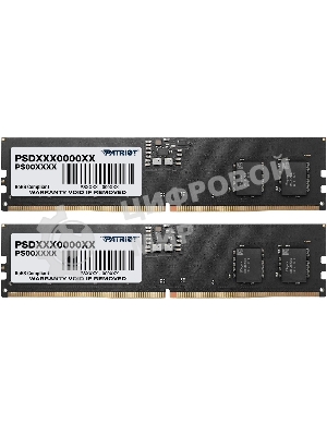 Оперативная память Patriot Signature, DDR5, 32GB (2x16 GB), 4800 MHz, CL40, DIMM