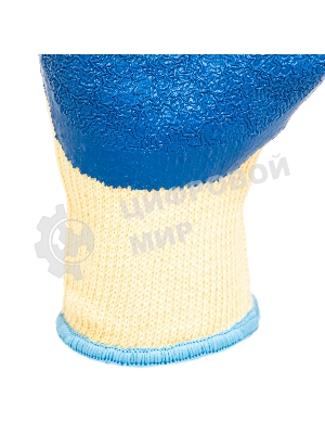 Перчатки трикотажные, полиэфирные, латексное рельефное покрытие, 10 Сибртех