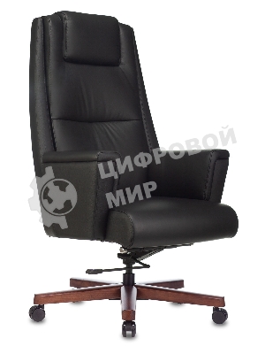 Кресло Бюрократ DUKE черный, кожа