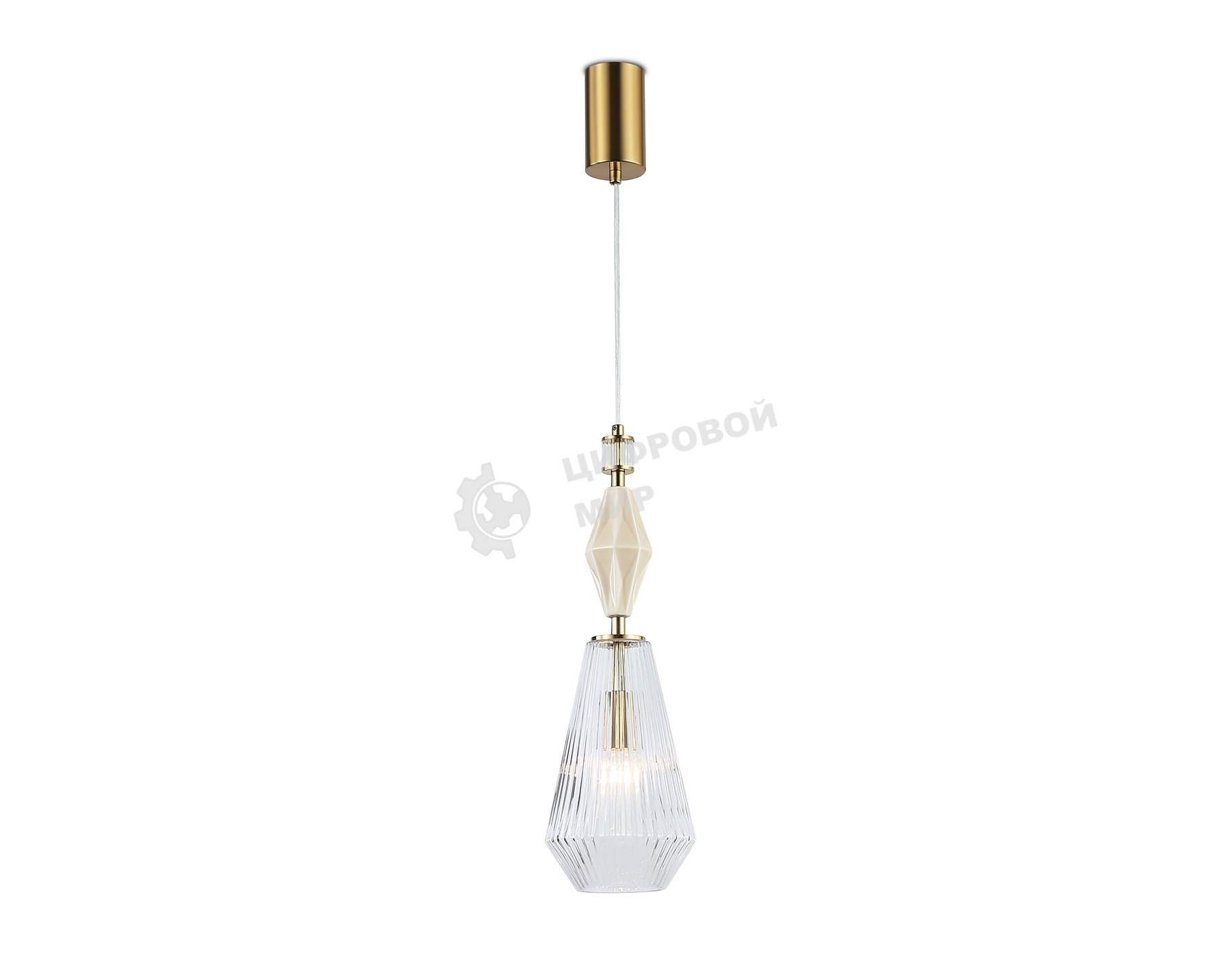 Светильник Ambrella light LH53181 BS/CL латунь/прозрачный E14 max 40W D140*1950