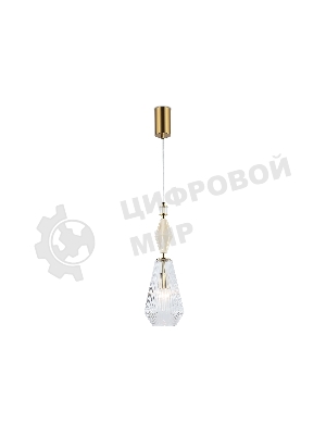 Светильник Ambrella light LH53181 BS/CL латунь/прозрачный E14 max 40W D140*1950