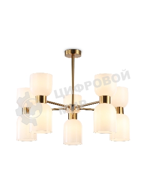Люстра Ambrella light LH56093/10 BS/FR латунь/белый матовый E14*10 max 40W D700*510