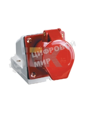 Розетка 124 стационарная 3Р+РЕ 32А 380В IP44 IEK