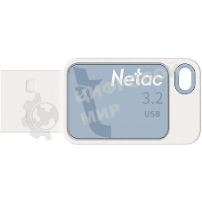 Флешка USB Netac UA31 NT03UA31N-064G-20BL), 64Gb, USB 2.0, R/W 110/45, синий/белый