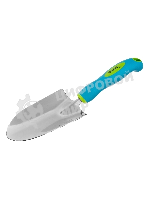 Совок посадочный широкий, 90х320 мм, нерж. сталь, двухкомпонентная рукоятка, PREMIUM PLUS Palisad