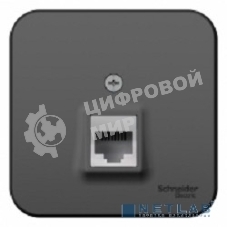 Розетка компьютерная Schneider-electric BLNIA045006 Blanca О/У RJ45, кат.5E, антрацит