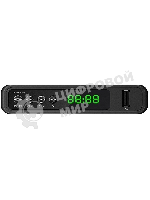 Приставка для цифрового ТВ Hyundai H-DVB520 черный + WiFi-адаптер, DVB-T2, DVB-T, DVB-C, HDMI, USB 2.0 х2
