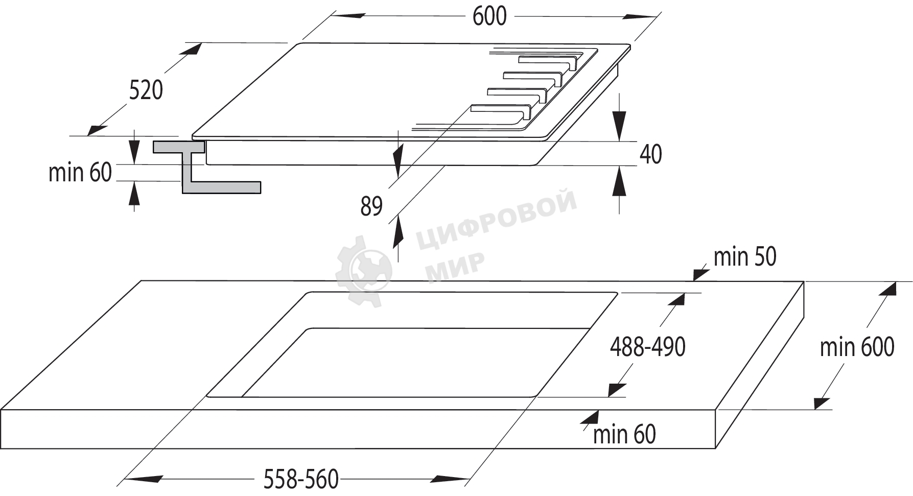 Газовая варочная панель Gorenje GW641XHF нержавеющая сталь