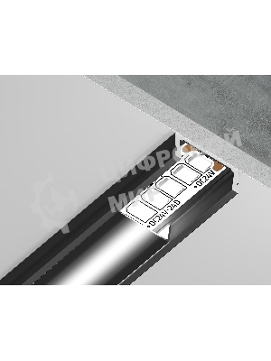 Алюминиевый профиль Ambrella light GP1700BK черный 2000*15.5*6