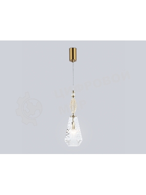 Светильник Ambrella light LH53181 BS/CL латунь/прозрачный E14 max 40W D140*1950