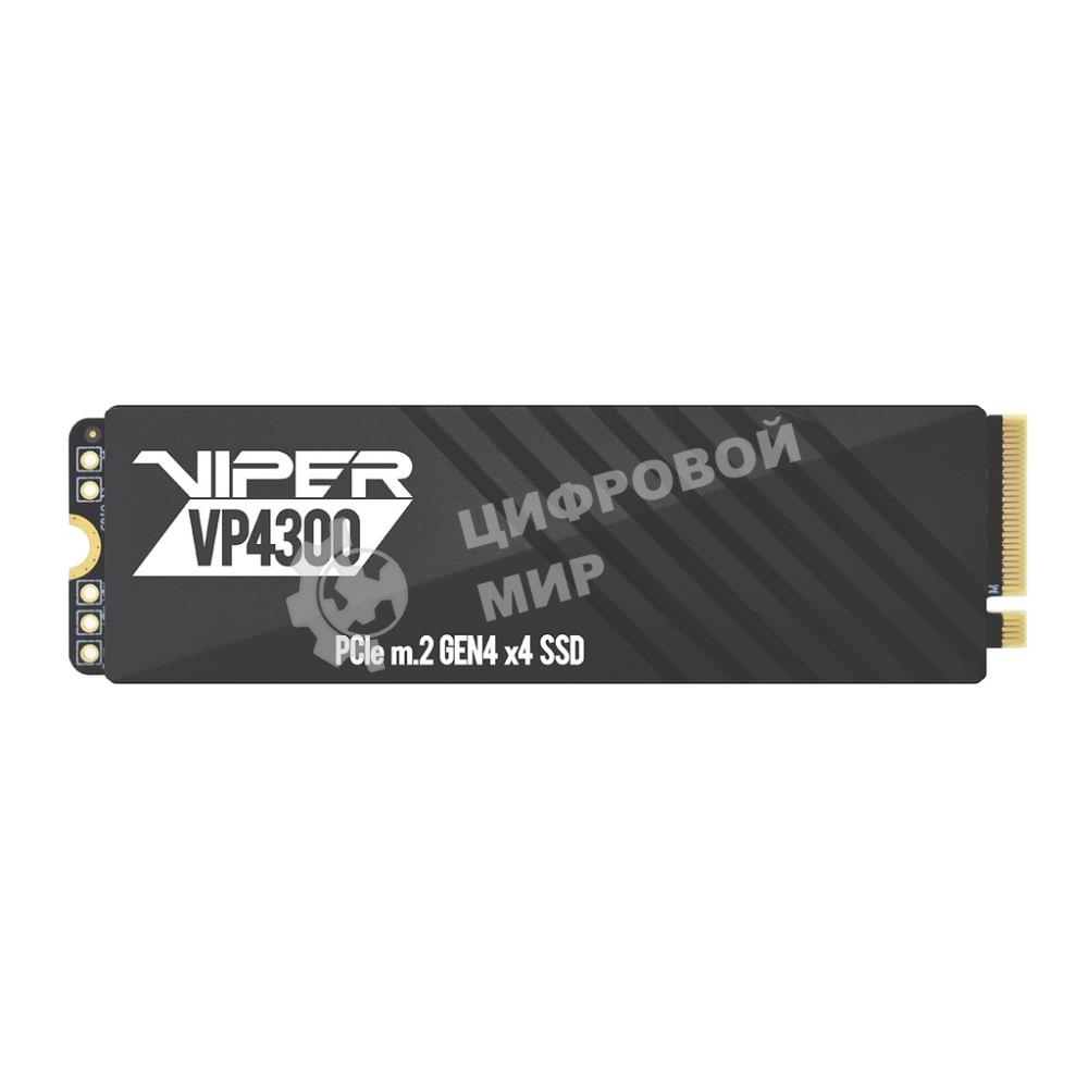 Накопитель SSD Patriot Viper VP4300, 2Tb, PCIe 4.0 x4, M.2 2280, NVMe, R/W 7400/6800, с радиатором