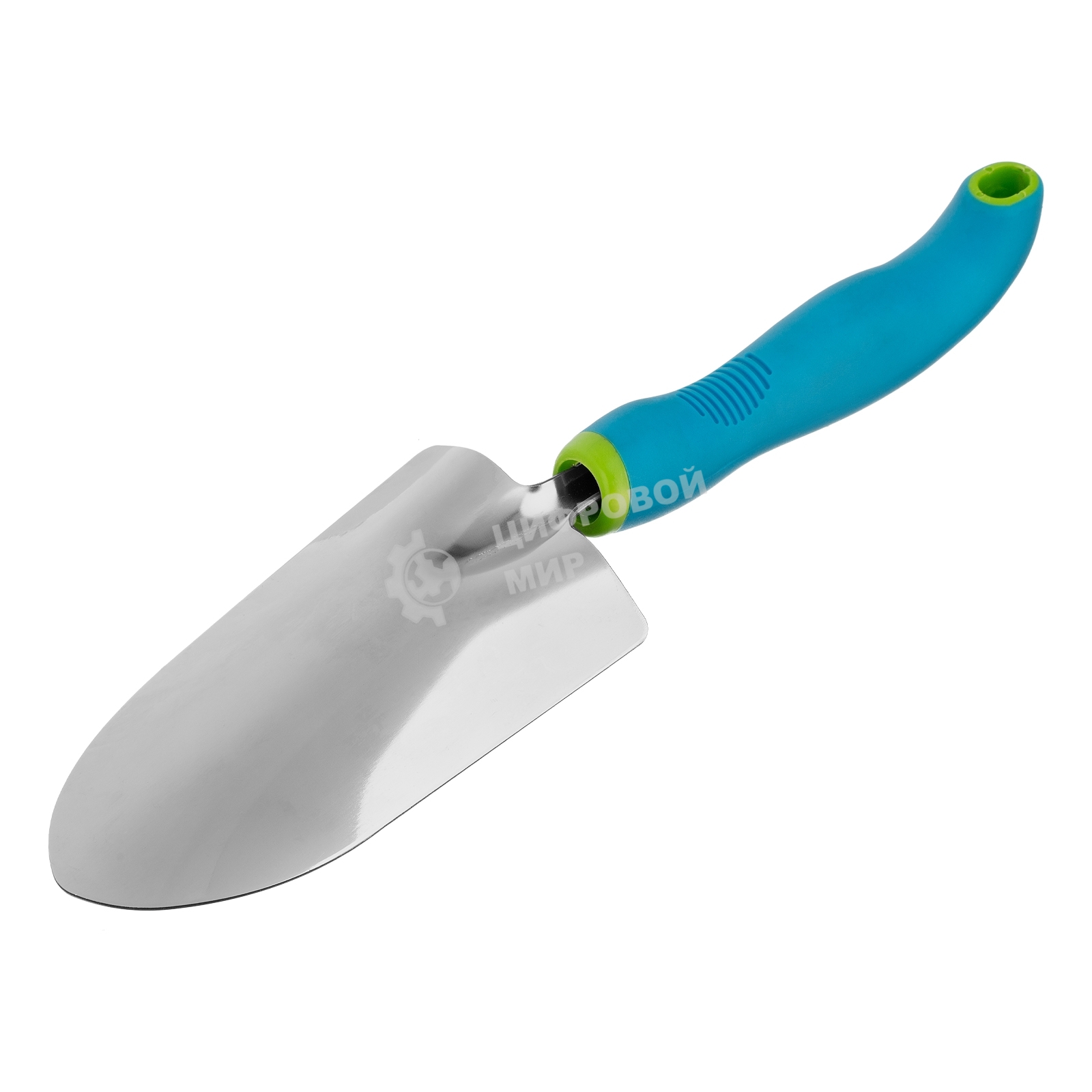 Совок посадочный широкий, 90х320 мм, нерж. сталь, двухкомпонентная рукоятка, PREMIUM PLUS Palisad