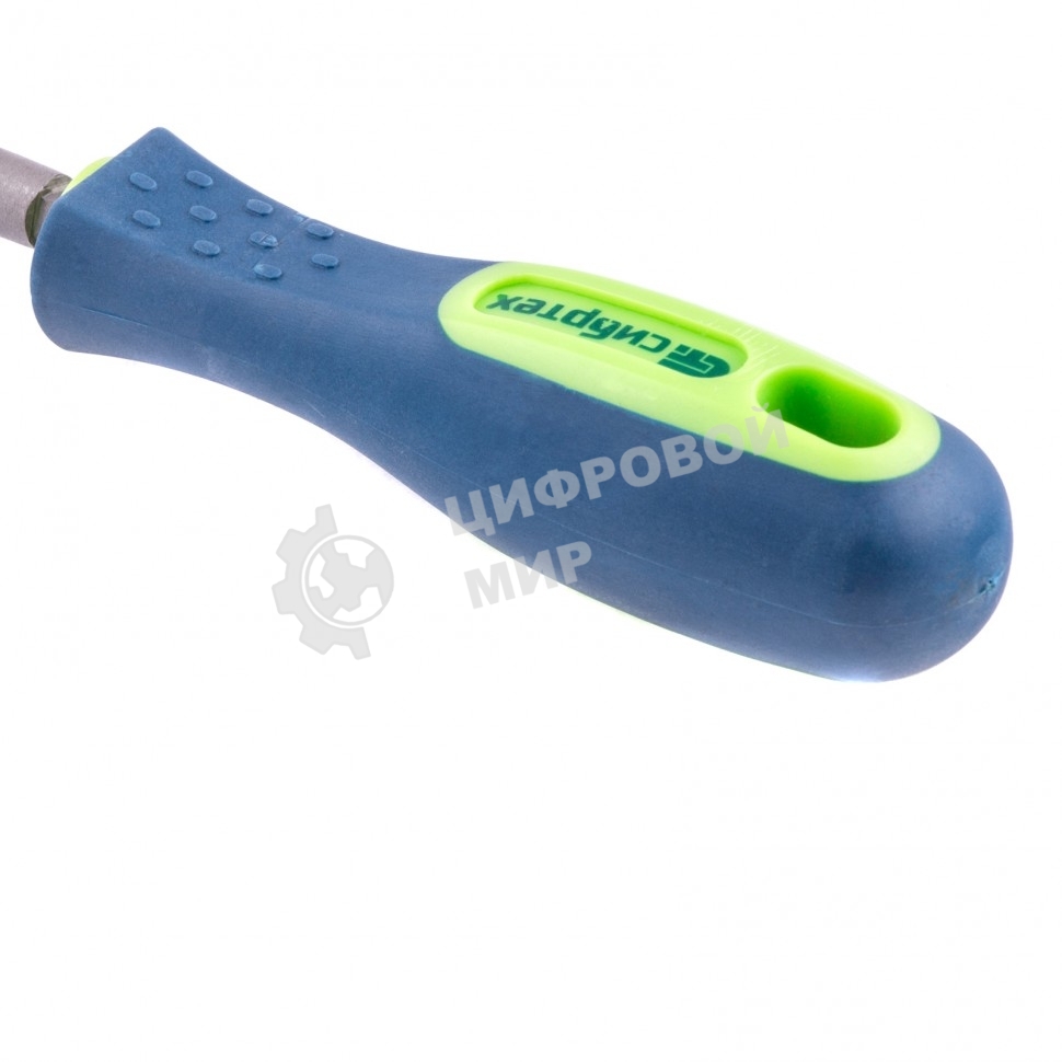 Напильник Сибртех, 250 мм круглый, двухкомпонентная рукоятка, №2