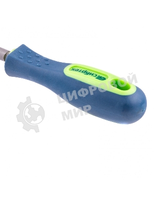 Напильник Сибртех, 250 мм круглый, двухкомпонентная рукоятка, №2