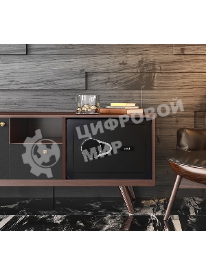 Сейф Deli ET540 350x 250x 250 мм, кодовый электронный/ключевой, черный