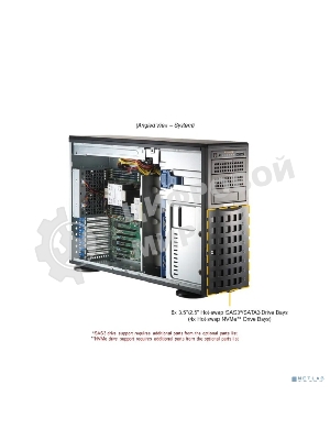 Серверная платформа SuperServer SYS-741P-TRT (X13DEI-T, CSE-745BTS-R1K23BP) (2 x LGA-4677, 16xDDR5 Up to 4TB, 8x3.5