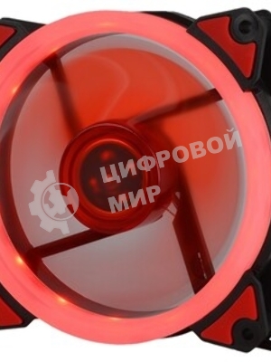 Вентилятор для корпуса Crown CMCF-12025S-1230 черный/красный, 120 мм, 1650 об/мин, 23 дБ, 3 pin