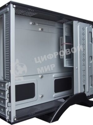 Компьютерный корпус MiniITX ExeGate MI-209 Black, miniITX/mATX, (M300, 80мм), 2хUSB, Audio