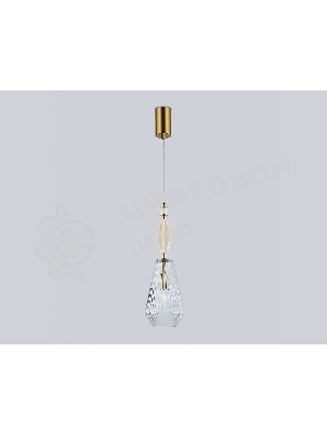 Светильник Ambrella light LH53181 BS/CL латунь/прозрачный E14 max 40W D140*1950