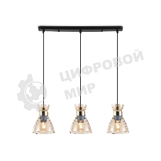 Светильник Ambrella light TR3404/3 BK/FGD/TI черный/золото/янтарь E27/3 max 60W 550*135*1000