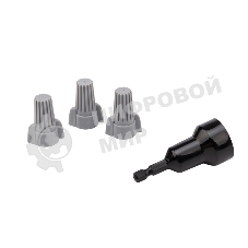 Соединительный изолирующий зажим Rexant с лепестками СИЗ-15 ø 14,9 мм (0,75-10 мм²), серый (50 шт./уп.)