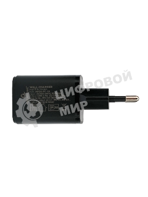 Сетевое зарядное устройство Cablexpert MP3A-PC-43, 30Вт, 3А, быстрая зарядка QC3.0/PD, 2 порта: USB и Type-C, черный, пакет