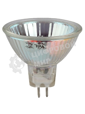 Лампа галогенная ЭРА GU5.3-MR16-50W-12V-Cl(10/200/6000)