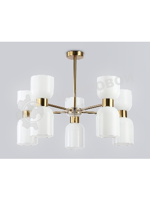 Люстра Ambrella light LH56093/10 BS/FR латунь/белый матовый E14*10 max 40W D700*510